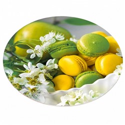 Блюдо вращающееся ДВ5-020 32см для сервировки Лимонные макарунс (12) оптом