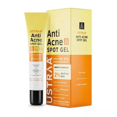 Гель против прыщей с Нимом и Витамином В3 (15 мл), Anti Acne Spot Gel Neem & Vitamin B3, произв. Ustraa