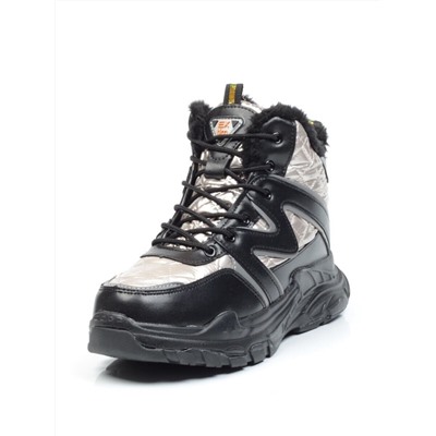 8526-3 BLACK Ботинки подростковые зимние (искусственные материалы) размер 39