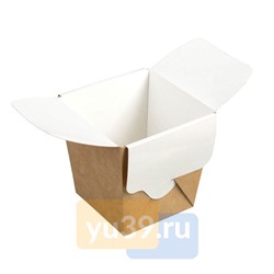 Контейнер бумажный Оригамо China Pack, 500 мл., крафт, квадратная сборка, 420 шт.