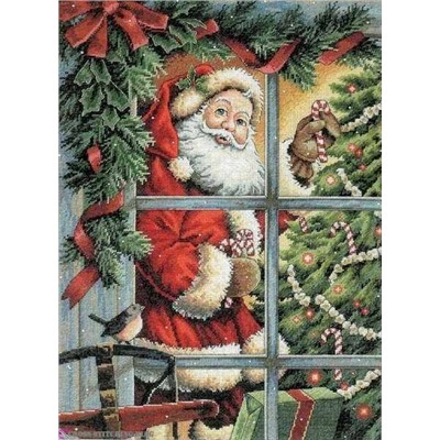 Набор для вышивания Dimensions 8734-Dms Санта с леденцами (Candy Cane Santa)