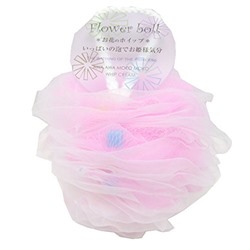 Мочалка для тела в форме шара Flower Ball (розовая, средняя жесткость), YOKOZUNA  1 шт
