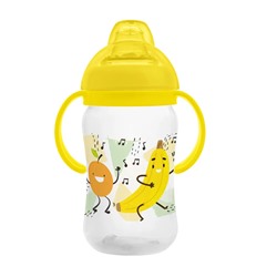 Бутылочка поильник "Banan and orange" с силиконовым носиком и ручками (270 ml)