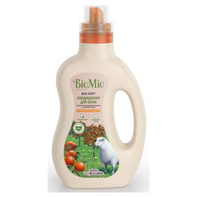 BioMio Кондиционер для белья BioMio Bio-Soft с эфирным маслом Мандарина, 1 л.