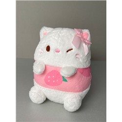 Мягкая игрушка "Cat bow strawberry", 18 см