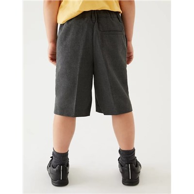 2pk Boys' Slim Leg Plus Fit School Shorts (4-14 Yrs)