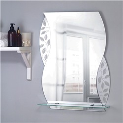 Зеркало «Агата», настенное, с полочкой, 53×68 cм