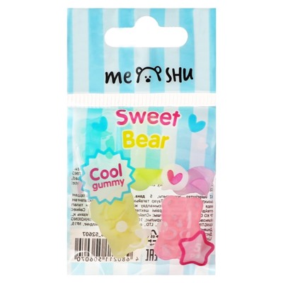 Набор ластиков MESHU "Candy Bear" 5 штук, ПВХ, 20*15*9мм