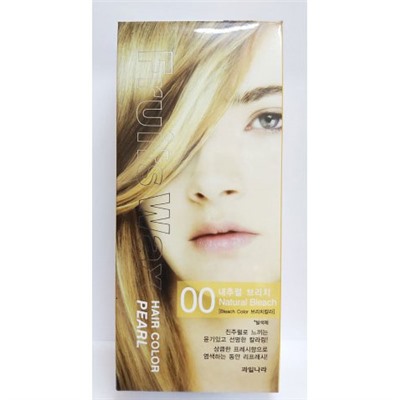 Краска для волос на фруктовой основе Fruits Wax Pearl Hair Color, оттенок 00 Natural Bleach, WELCOS  60 мл/60 г