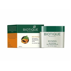 Biotique Bio Papaya Revitalizing Tan-Removal Scrub 75g / Био Скраб Разглаживающий и Восстанавливающий c Папайя 75г