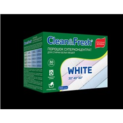 Стиральный порошок-концентрат Clean & Fresh для белого белья 900г