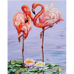 Картина по номерам 40х50 - Фламинго (худ. Самарская Е.)