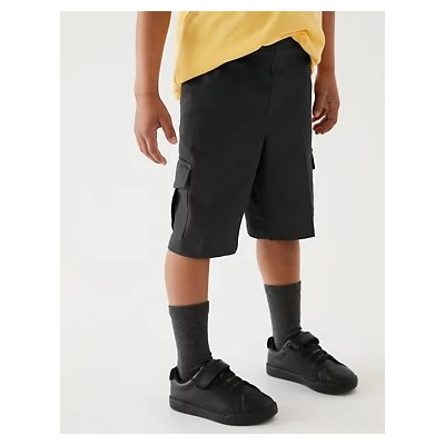 2pk Boys' Pure Cotton School Shorts (2-14 Yrs)