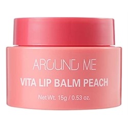 Бальзам для губ  витаминный с экстрактом персика  Around Me Vita Lip Balm Peach, Welcos, 15 г