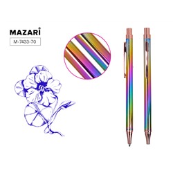 Ручка шариковая автоматическая Mazari JEST синяя метал корп 0.7 mm M-7433-70/50/Китай