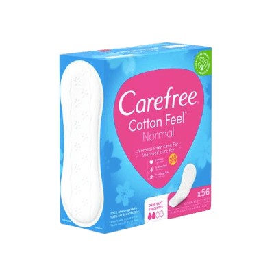 Carefree Slipeinlage Cotton Feel Normal 56 St, Прокладки ежедневные Cotton Normal 56 шт, 3 упаковки (168 шт)