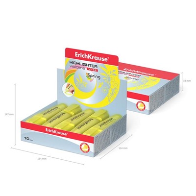 Маркер текстовыделитель 5.0 ErichKrause Visioline V-12 Spring жёлтый 50507