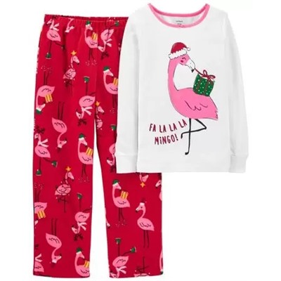Пижама из 2 предметов Flamingo из хлопка и флиса ...