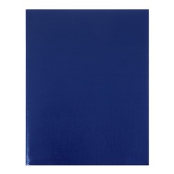 Тетрадь 96 листов в клетку на скрепке "Синяя. METALLIC", обложка бумвинил, блок офсет