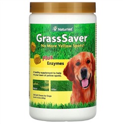 NaturVet, GrassSaver Plus Enzymes для собак, 240 жевательных таблеток, 480 г (16,9 унции)