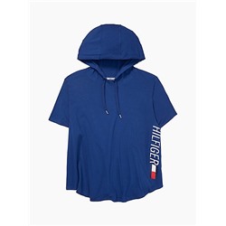 Essential Curve Short-Sleeve Hooded T-Shirt