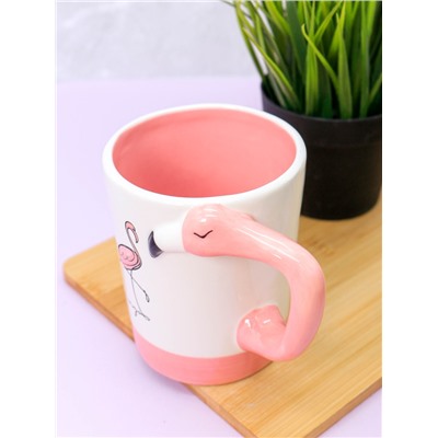 Кружка керамическая «Pink flamingo»