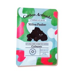 Million Pauline, Успокаивающая тканевая маска для лица с Комплексом Витаминов CARBON ACTIVADO (30г)