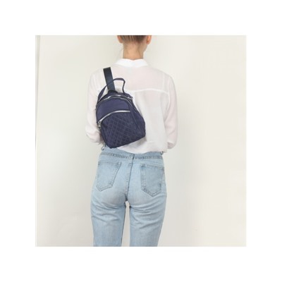 Рюкзак жен текстиль BoBo-9603-1  (сумка-change),  2отд.1внеш,  1внут/карм,  синий 234036