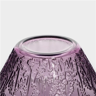 Салатник стеклянный Magistro «Французская лаванда», 470 мл, 13,7×7 см, цвет фиолетовый