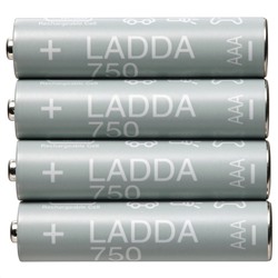 LADDA ЛАДДА, Аккумуляторная батарейка, HR03 AAA 1,2 В,, 750 мА•ч