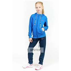 1Спортивный детский костюм для девочки трикотаж X69T-2 AB Blue голубой