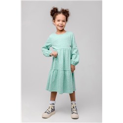 КР 5770/мятный зеленый,крапинки к363 платье