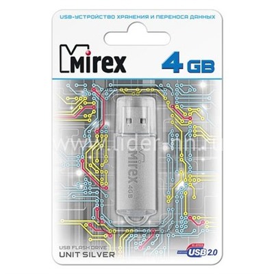 USB Flash 4GB Mirex UNIT SILVER