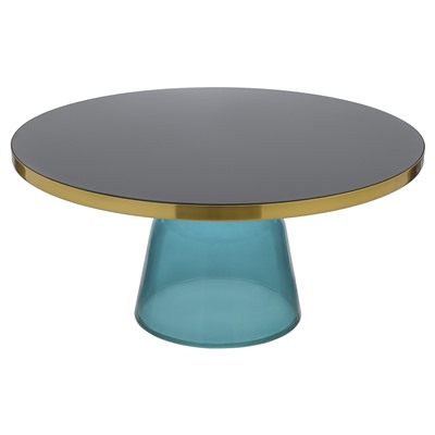 Столик кофейный Odd, Ø75 см, черный/голубой