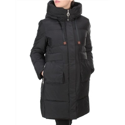 8966 BLACK  Пальто зимнее женское CLOUD LAG CAT  (200 гр. холлофайбер) размер 46