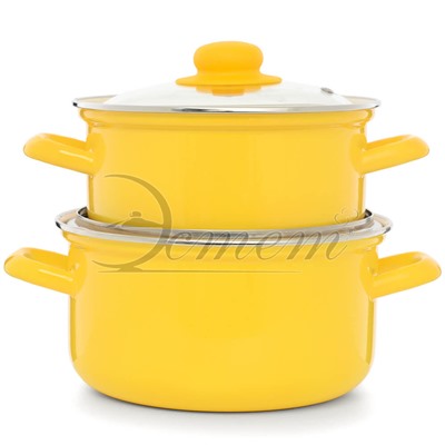 Набор посуды ярко-желтый 2.0л  3.0 л  4 пр , цвет желтый