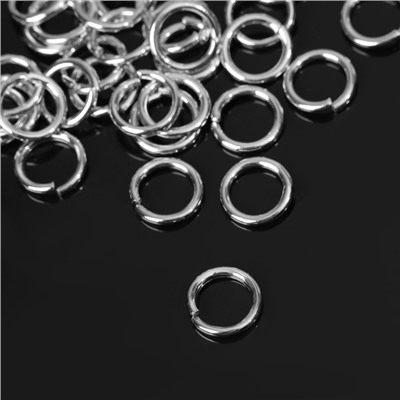 Кольцо соединительное 1х10мм (набор 50 гр, ±145 шт) СМ-984, цвет серебро