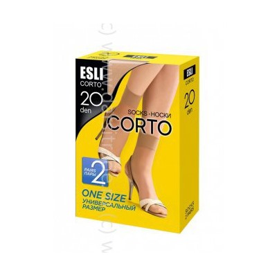 Носки женские Corto new 20 Esli Conte [3 пары] Дроп п/а
