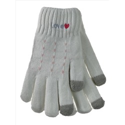 Женские перчатки с вышивкой, цвет белый
