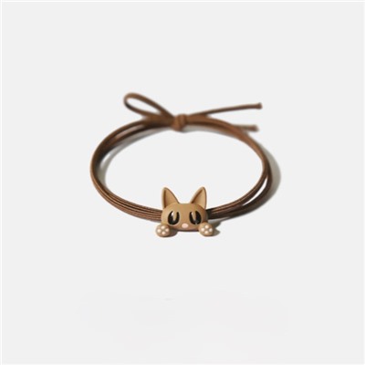 Резинка для волос GIRLY "Cat", brown