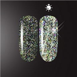 Patrisa Nail, Светоотражающий глиттер Flash Glow Black, 2гр