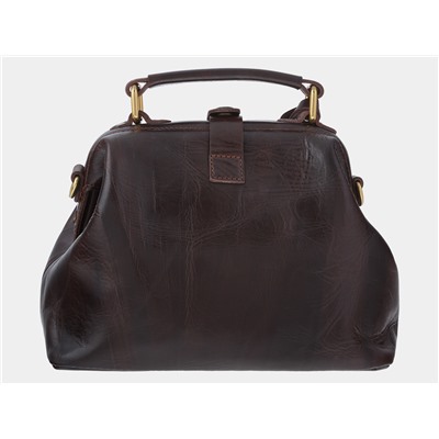 Коричневая кожаная сумка с росписью из натуральной кожи «W0013 Brown Инжир»