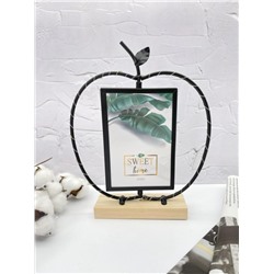 Фоторамка со светодиодами «Apple», black, металл (10*15 см)