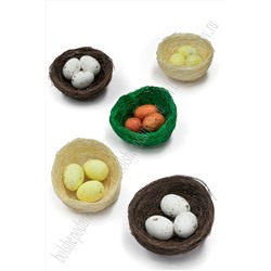 Пасхальный декор "Яйца в гнезде" SF-5017 (5шт), №8