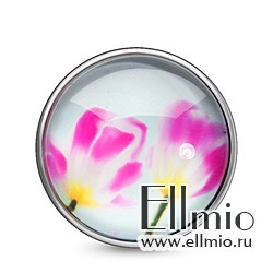 Кнопка  Noosa розовые тюльпаны