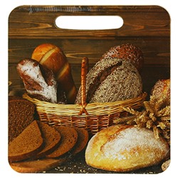 Доска разделочная деревянная "Хлеб" 21х19,5х0,6см (Россия)
