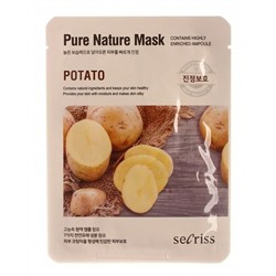 Маска для лица тканевая для чувствительной кожи Secriss Pure Nature Mask Pack Potato, ANSKIN   25 мл