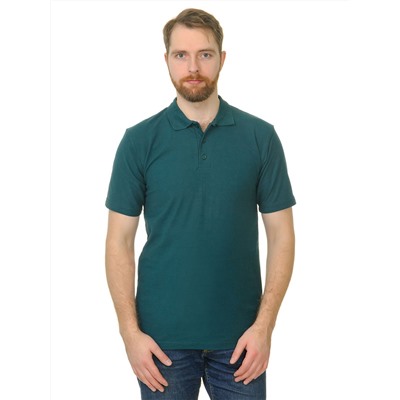 Рубашка поло мужская Мос Ян Текс цвет "Темно-зеленый "