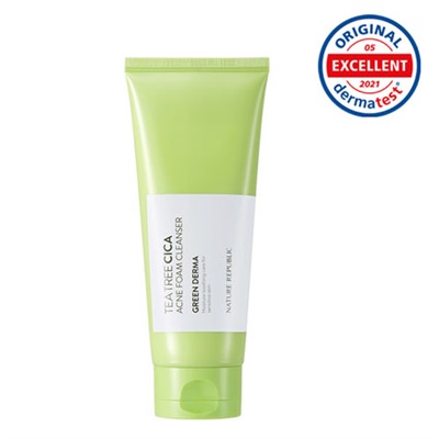 NATURE REPUBLIC Green Derma Cica Очищающая пенка от прыщей 150мл