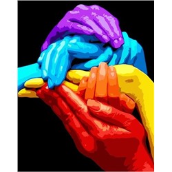 Картина по номерам 40х50 - Цветные руки